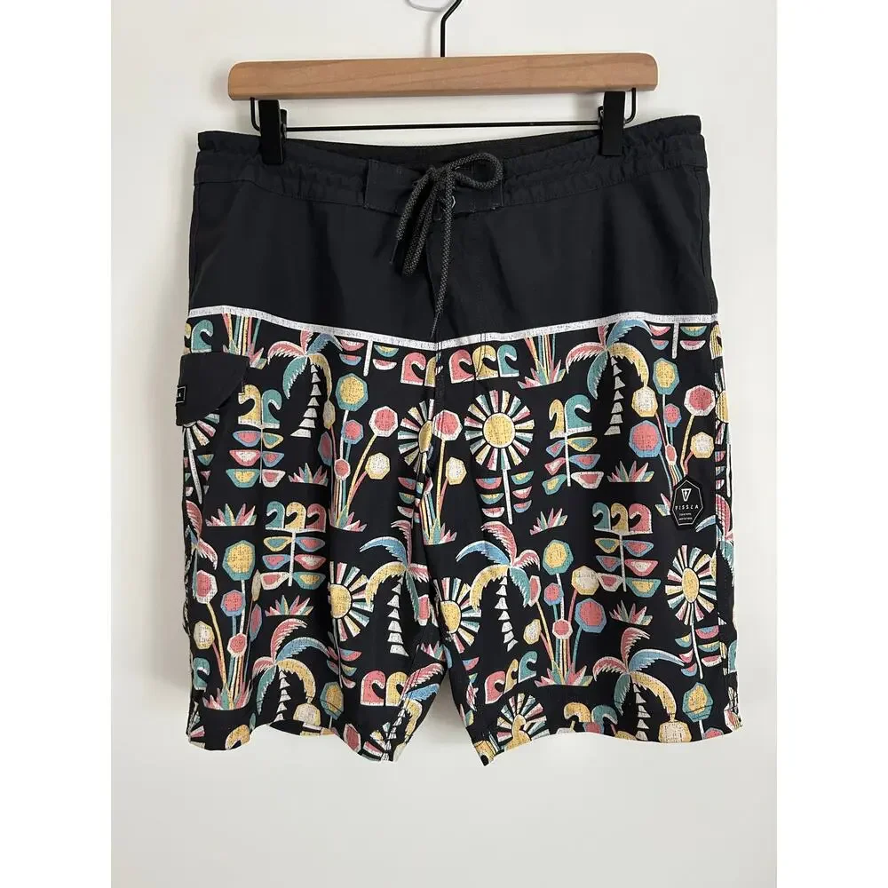 Vissla Palm Tree Board Shorts Swim Trunks - Size 33
